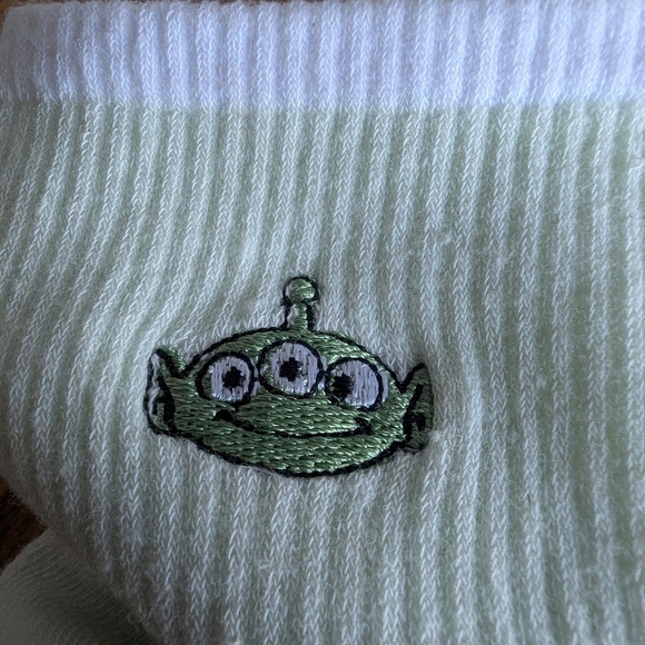 Disney PixarToy story Socks, 3 pairs quarter length, white pink & blue New! - Picture 4 of 6